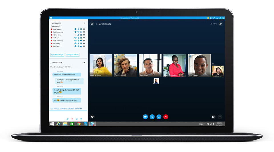 skype for business laptop